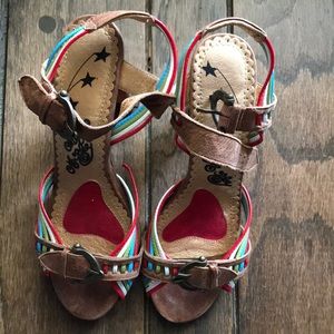 Naughty monkey rainbow colored heels